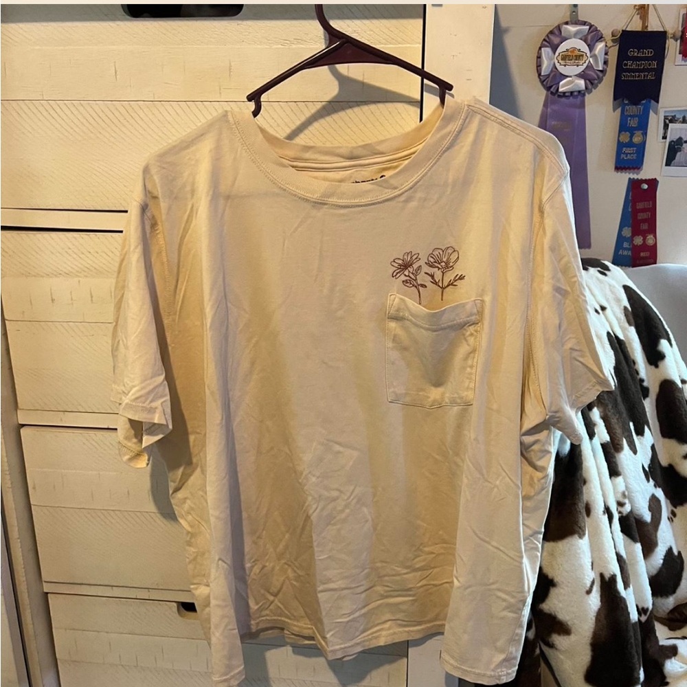 Carhartt Beige Floral Pocket Tee